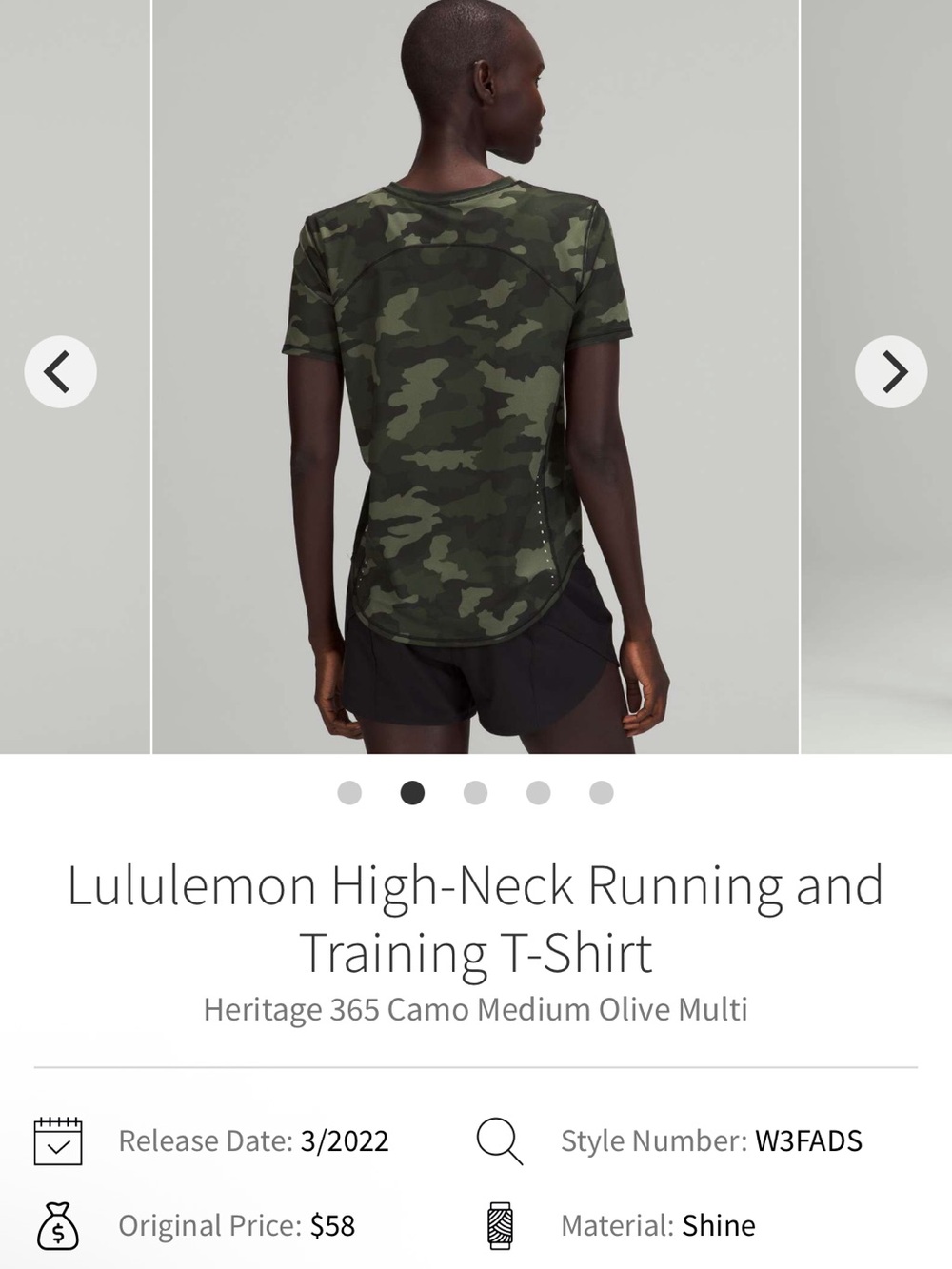 lululemon athletica Heritage 365 Camo Short Sleeve Tee - Olive Green